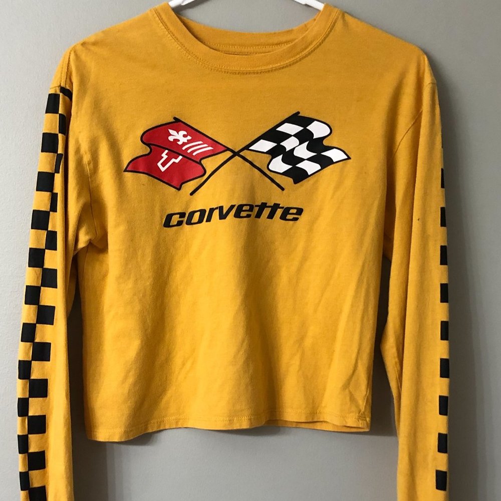 Yellow Corvette Cropped Shirt